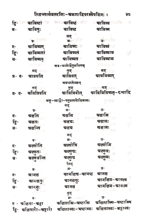 Tidantarnavatarnih ( Brihattamdhaturupakosham)